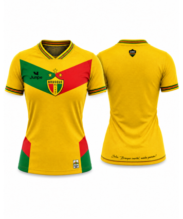 CAMISA DE JOGO BRUSQUE AMARELA BABY LOOK